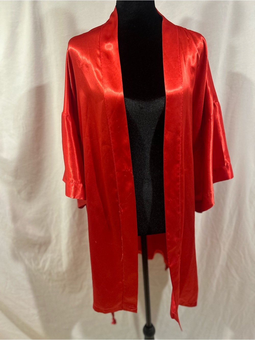Vintage Val Mode Red Satin Robe